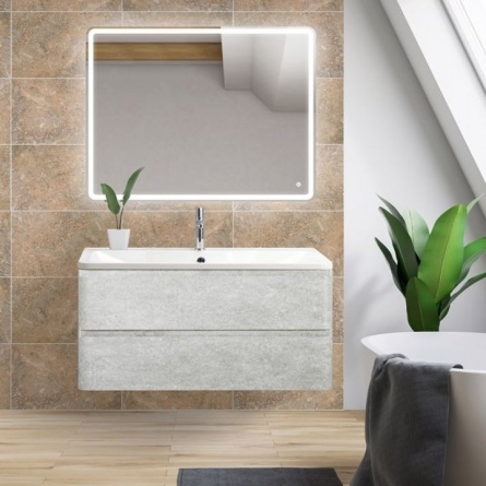 Мебель для ванной BelBagno Albano 90 cemento verona grigio фото 1
