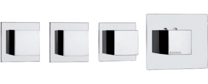 Термостат Bossini Cube 3 Outlets LP Z032205 для ванны с душем, хром фото 1