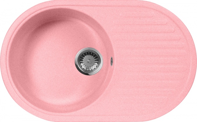 Мойка кухонная AquaGranitEx M-18 розовая фото 1