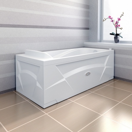Акриловая ванна Radomir Wachter Роза с гидромассажем и экраном, форсунки хром фото 2