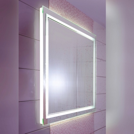 Зеркало Бриклаер Эстель-2 120 с подсветкой, сенсор на корпусе фото 2