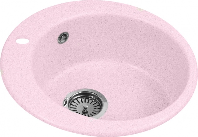 Мойка кухонная AquaGranitEx M-05 светло-розовая фото 2
