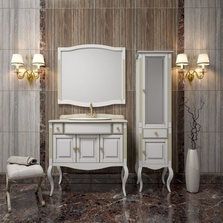 Мебель для ванной Opadiris Лаура белая с патиной фото 2