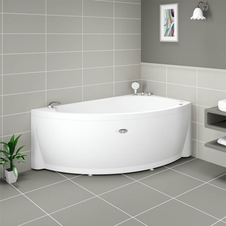 Акриловая ванна Radomir Wachter Бергамо R с гидромассажем и экраном, форсунки белые фото 2