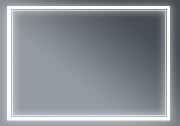 Зеркало Бриклаер Эстель-2 120 с подсветкой, сенсор на корпусе фото 1