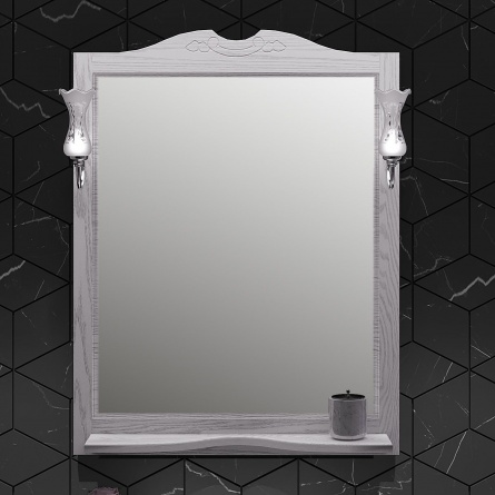 Зеркало Opadiris Тибет 80 ясень белое серебро фото 1