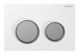 Кнопка смыва Geberit Omega 20 белый/хром матовый