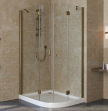 Душевой уголок Vegas Glass AFS-F Lux 100*90 05 01 L профиль бронза, стекло прозрачное