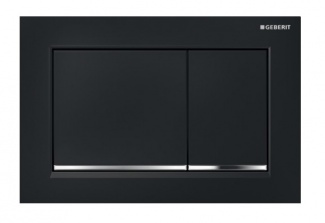Кнопка смыва Geberit Omega 30 черный/хром глянцевый