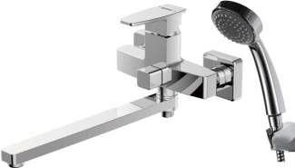 Смеситель Bravat Riffle F672106C-LB универсальный с лейкой