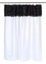 Штора для ванной Carnation Home Fashions Jasmine White/Black