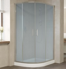 Душевой уголок Vegas Glass ZS-F 110*90 07 10 профиль матовый хром, стекло сатин