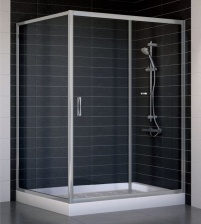 Душевой уголок Vegas Glass ZP+ZPV 140*100 07 01 стекло прозрачное, 140x100