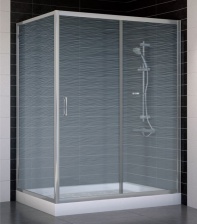 Душевой уголок Vegas Glass ZP+ZPV 140*90 07 02 стекло шиншилла, 140x90