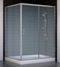 Душевой уголок Vegas Glass ZP+ZPV 140*100 07 02 стекло шиншилла, 140x100