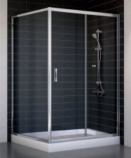 Душевой уголок Vegas Glass ZP+ZPV 120*100 08 01 стекло прозрачное, 120x100