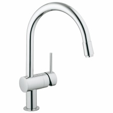 Смеситель для кухонной мойки Grohe Minta с выдвижным C-изливом