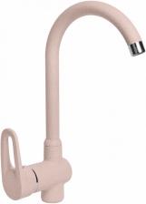 Смеситель AquaGranitEx C-5035 для кухонной мойки, розовый