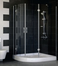 Душевой уголок Vegas Glass AFS-F 120*100 07 01 R стекло прозрачное, 120x100