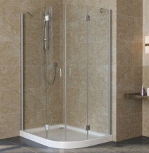 Душевой уголок Vegas Glass AFS-F Lux 120*90 07 01 L профиль матовый хром, стекло прозрачное