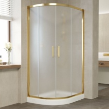 Душевой уголок Vegas Glass ZS-F 90*80 09 10 профиль золото, стекло сатин