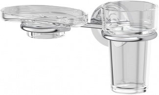 Стакан Ellux Elegance ELE 008-C01 с мыльницей