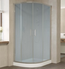 Душевой уголок Vegas Glass ZS-F 100*80 07 10 профиль матовый хром, стекло сатин