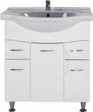 Тумба для комплекта ASB-Mebel Альфа 75 белый ясень