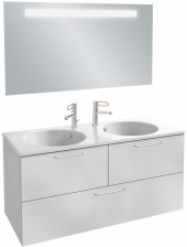 Мебель для ванной Jacob Delafon Odeon Rive Gauche 120 белая, 3 ящика, ручки хром