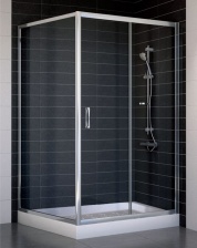 Душевой уголок Vegas Glass ZP+ZPV 110*100 08 01 стекло прозрачное, 110x100