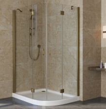 Душевой уголок Vegas Glass AFS-F Lux 120*100 05 01 L профиль бронза, стекло прозрачное