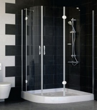 Душевой уголок Vegas Glass AFS-F 120*100 08 01 R стекло прозрачное, 120x100