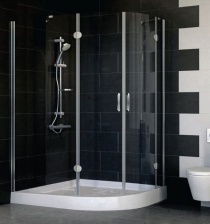 Душевой уголок Vegas Glass AFS-F 120*110 07 01 L стекло прозрачное, 120x110