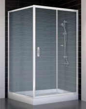 Душевой уголок Vegas Glass ZP+ZPV 110*100 01 02 стекло шиншилла, 110x100