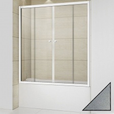 Шторка на ванну Cezares Relax VF-2-160/145-P-Bi стекло punto