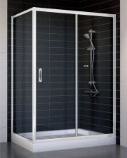 Душевой уголок Vegas Glass ZP+ZPV 130*70 01 01 стекло прозрачное, 130x70