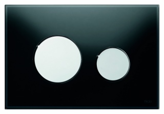 Кнопка смыва Tece Loop  черное стекло, кнопка хром