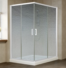 Душевой уголок Vegas Glass ZA-F 0120*110 01 02 профиль белый, стекло шиншилла