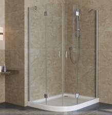 Душевой уголок Vegas Glass AFS-F Lux 120*100 07 01 R профиль матовый хром, стекло прозрачное