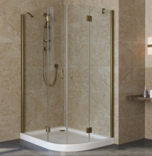 Душевой уголок Vegas Glass AFS-F Lux 120*90 05 01 L профиль бронза, стекло прозрачное