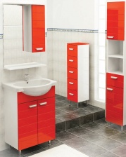 Мебель для ванной Merkana Таис 60 красный каннелюр