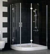 Душевой уголок Vegas Glass AFS-F 120*110 08 01 R стекло прозрачное, 120x110