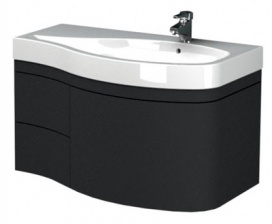 Тумба для комплекта Aquanet Опера 1-115  черная с ящиком R