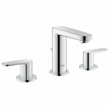 Смеситель для раковины Grohe Europlus на 3 отверстия с донным клапаном