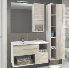 Мебель для ванной Comforty Ганновер 90 дуб дымчатый