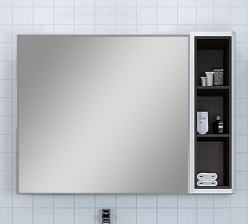 Зеркало Акватон Брук 120 (100+20) с полкой, дуб феррара