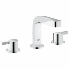 Смеситель для раковины Grohe Lineare на 3 отверстия с донным клапаном и низким изливом