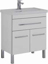 Тумба для комплекта Aquanet Сиена 70 белая, 1 ящик, 2 двери