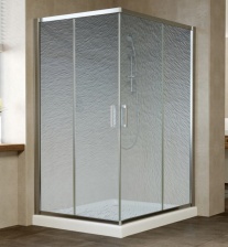 Душевой уголок Vegas Glass ZA-F 110*100 08 02 профиль глянцевый хром, стекло шиншилла