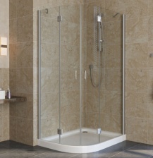 Душевой уголок Vegas Glass AFS-F Lux 100*80 07 01 R профиль матовый хром, стекло прозрачное
